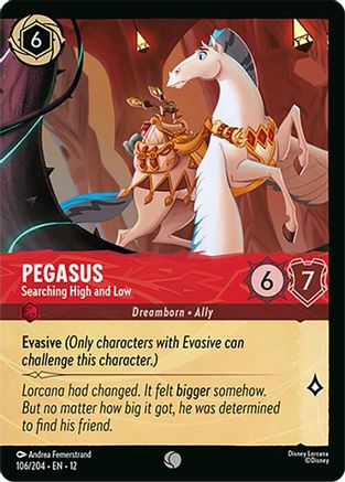 Pegasus - Searching High and Low (Foil) (106/204) [Wilds Unknown] Cold Foil Lorcana Single Disney
