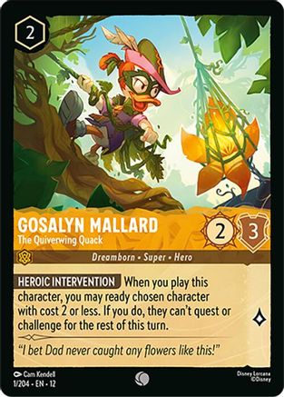 Gosalyn Mallard - The Quiverwing Quack (1/204) [Wilds Unknown] Lorcana Single Disney