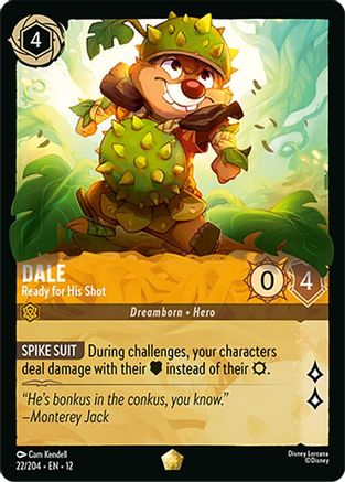 Dale - Ready for His Shot (22/204) [Wilds Unknown] Lorcana Single Disney
