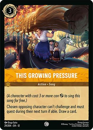 This Growing Pressure (29/204) [Wilds Unknown] Cold Foil Lorcana Single Disney