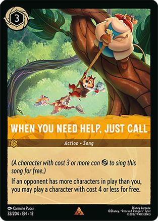 When You Need Help, Just Call (32/204) [Wilds Unknown] Cold Foil Lorcana Single Disney