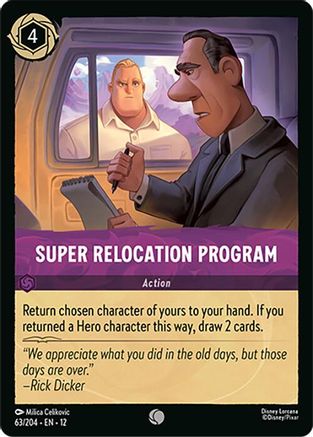 Super Relocation Program (63/204) [Wilds Unknown] Cold Foil Lorcana Single Disney
