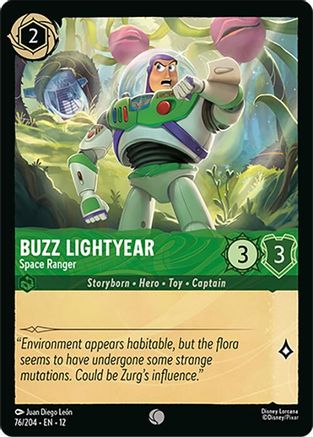 Buzz Lightyear - Space Ranger (76/204) [Wilds Unknown] Cold Foil Lorcana Single Disney