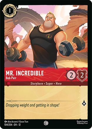 Mr. Incredible - Bob Parr (104/204) [Wilds Unknown] Cold Foil Lorcana Single Disney