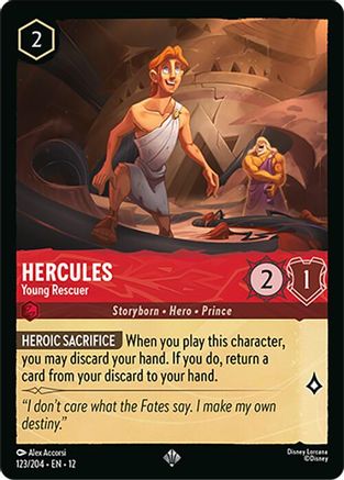 Hercules - Young Rescuer (123/204) [Wilds Unknown] Lorcana Single Disney