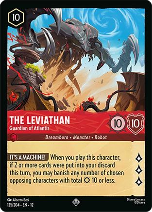 The Leviathan - Guardian of Atlantis (125/204) [Wilds Unknown] Cold Foil Lorcana Single Disney
