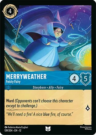 Merryweather - Feisty Fairy (139/204) [Wilds Unknown] Lorcana Single Disney