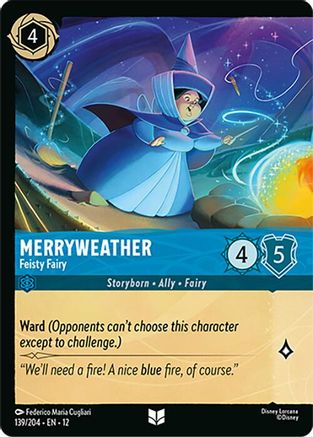 Merryweather - Feisty Fairy (Foil) (139/204) [Wilds Unknown] Cold Foil Lorcana Single Disney