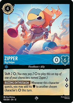 Zipper - Big Helper (150/204) [Wilds Unknown] Lorcana Single Disney