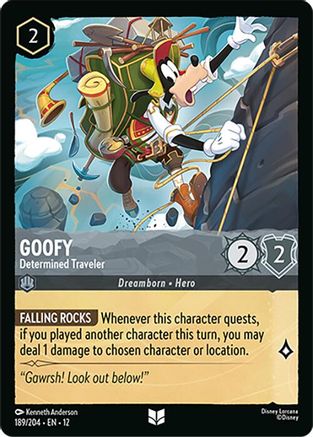 Goofy - Determined Traveler (189/204) [Wilds Unknown] Lorcana Single Disney