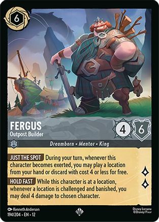Fergus - Outpost Builder (194/204) [Wilds Unknown] Cold Foil Lorcana Single Disney
