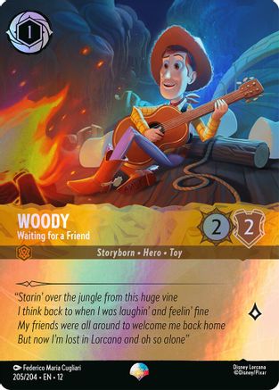 Woody - Waiting for a Friend (Epic) (205/204) [Wilds Unknown] Holofoil Lorcana Single Disney