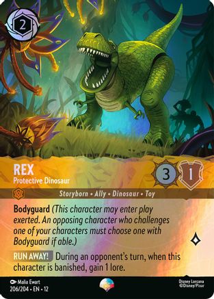 Rex - Protective Dinosaur (Epic) (206/204) [Wilds Unknown] Holofoil Lorcana Single Disney