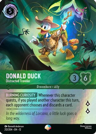 Donald Duck - Distracted Traveler (Epic) (212/204) [Wilds Unknown] Holofoil Lorcana Single Disney