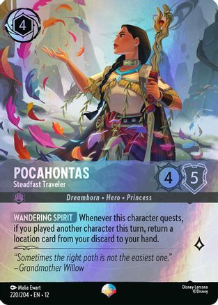 Pocahontas - Steadfast Traveler (Epic) (220/204) [Wilds Unknown] Holofoil Lorcana Single Disney