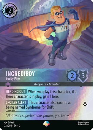 Incrediboy - Buddy Pine (Epic) (221/204) [Wilds Unknown] Holofoil Lorcana Single Disney