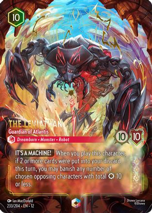 The Leviathan - Guardian of Atlantis (Enchanted) (233/204) [Wilds Unknown] Holofoil Lorcana Single Disney