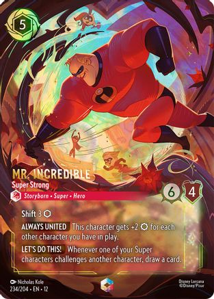 Mr. Incredible - Super Strong (Enchanted) (234/204) [Wilds Unknown] Holofoil Lorcana Single Disney