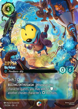 Zipper - Big Helper (Enchanted) (235/204) [Wilds Unknown] Holofoil Lorcana Single Disney