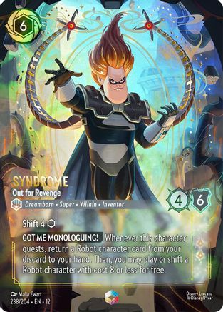 Syndrome - Out for Revenge (Enchanted) (238/204) [Wilds Unknown] Holofoil Lorcana Single Disney