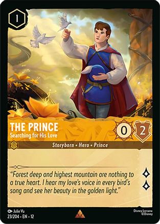 The Prince - Searching for His Love (23/204) [Wilds Unknown] Lorcana Single Disney