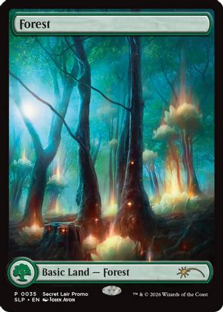 Forest (0035) (SLP-035) [Secret Lair] Showdown Foil MTG Single Wizards of the Coast