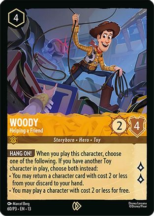 Woody - Helping a Friend (60) [Disney Lorcana Promo Cards] Holofoil Lorcana Single Disney