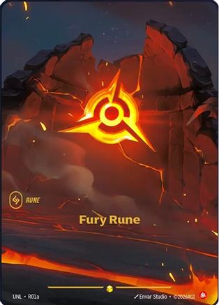 Fury Rune (Alternate Art) (R01a) [Unleashed] Foil Riftbound Singles Riot Games