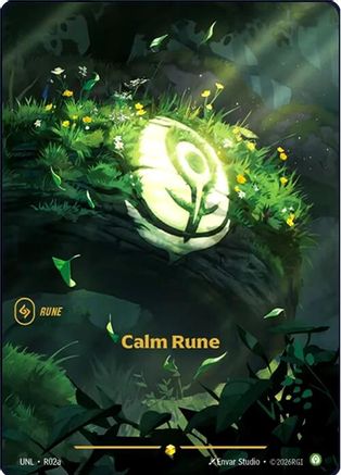 Calm Rune (Alternate Art) (R02a) [Unleashed] Foil Riftbound Singles Riot Games