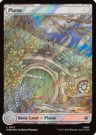 Plains (0317) (Surge Foil) (HOB-317) [The Hobbit] Foil MTG Single Wizards of the Coast