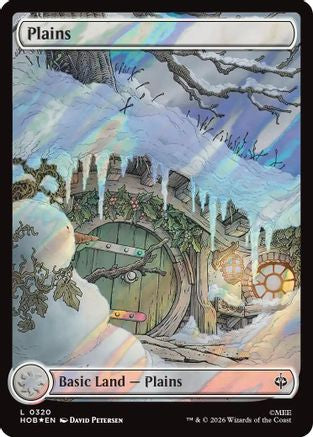 Plains (0320) (Surge Foil) (HOB-320) [The Hobbit] Foil MTG Single Wizards of the Coast
