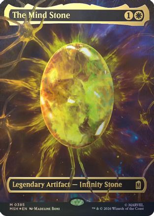 The Mind Stone (Cosmic Foil) (MSH-385) [Marvel Super Heroes] Foil MTG Single Wizards of the Coast