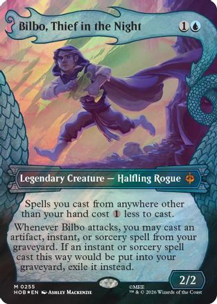 Bilbo, Thief in the Night (Surge Foil) (HOB-255) [The Hobbit] Foil MTG Single Wizards of the Coast
