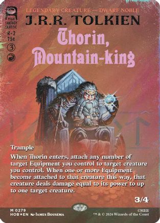 Thorin, Mountain-king (Surge Foil) (HOB-279) [The Hobbit] Foil MTG Single Wizards of the Coast