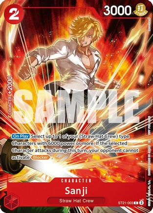 Sanji (Welcome Pack 2026 Vol.1) (ST21-003) [One Piece Promotion Cards] One Piece Single Bandai