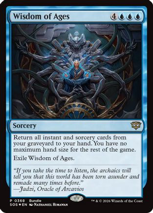 Wisdom of Ages (SOS Bundle) (UMP-368) [Unique and Miscellaneous Promos] Foil MTG Single Wizards of the Coast