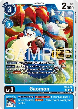 Gaomon (Welcome Tamers Pack Vol.2) (ST24-02) [Starter Deck 24: Data Squad Release Event Cards] Foil Digimon Single Starter Deck 24: Data Squad Release Event Cards
