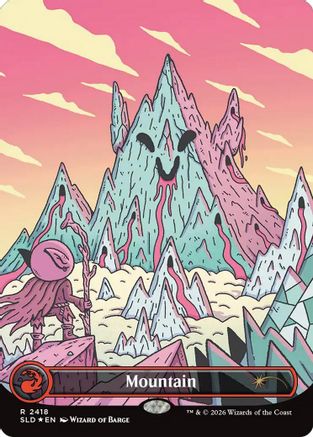 Mountain (2418) (SLD-2418) [Secret Lair] Drop Series Foil MTG Single Wizards of the Coast
