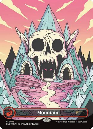Mountain (2419) (SLD-2419) [Secret Lair] Drop Series Foil MTG Single Wizards of the Coast