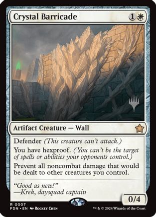Crystal Barricade (PPSOS-007) [Promo Pack: Secrets of Strixhaven] Foil MTG Single Wizards of the Coast