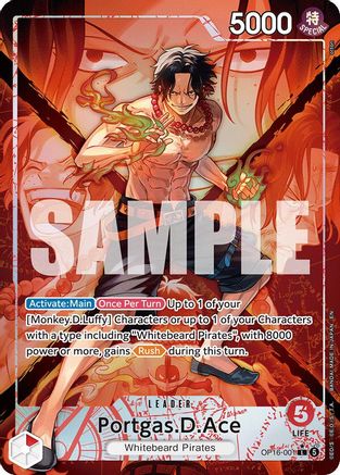 Portgas.D.Ace (001) (Alternate Art) (OP16-001) [The Time of Battle] Foil One Piece Single Bandai