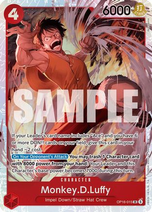 Monkey.D.Luffy (OP16-015) [The Time of Battle] Foil One Piece Single Bandai