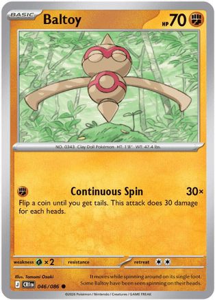 Baltoy (46) Reverse Holofoil [ME04 Chaos Rising] Pokemon Single Pokémon