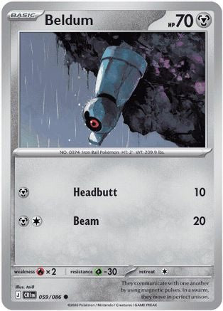 Beldum (59) [ME04 Chaos Rising] Pokemon Single Pokémon