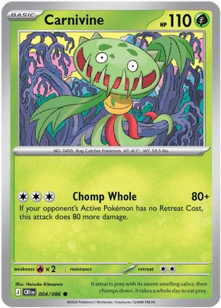 Carnivine (4) Reverse Holofoil [ME04 Chaos Rising] Pokemon Single Pokémon
