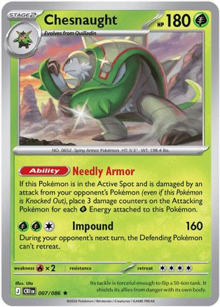 Chesnaught (7) Holofoil [ME04 Chaos Rising] Pokemon Single Pokémon