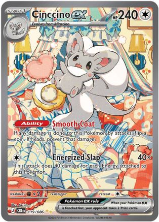 Cinccino ex - 119/086 Holofoil [ME04 Chaos Rising] Pokemon Single Pokémon