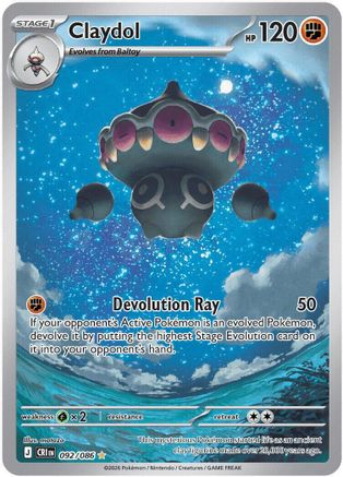 Claydol - 092/086 Holofoil [ME04 Chaos Rising] Pokemon Single Pokémon