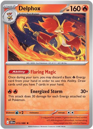 Delphox (13) Holofoil [ME04 Chaos Rising] Pokemon Single Pokémon