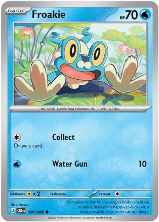 Froakie - 020/086 Reverse Holofoil [ME04 Chaos Rising] Pokemon Single Pokémon